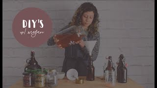 Kombucha Brewing Part 2: Bottling, Flavoring and Second Fermentation (DIY's With Megan)