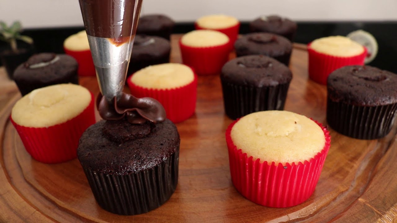 Receita de Cupcake de Chocolate e Baunilha