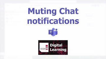 Microsoft Teams Tutorial - Using Chat - Muting Chat notifications - 13