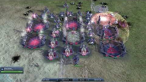 Supreme Commander 2: 1 v 4 Hard AI replay & commentary