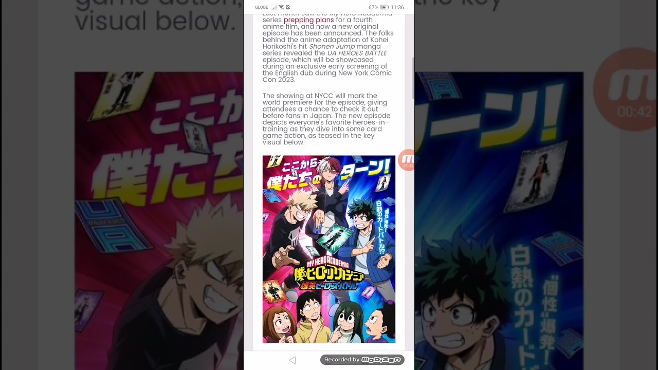 My Hero Academia 'UA Heroes Battle' Special Anime Episode Announced