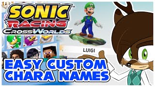 Character Names And Subles Sonic Racing Crossworlds Modding