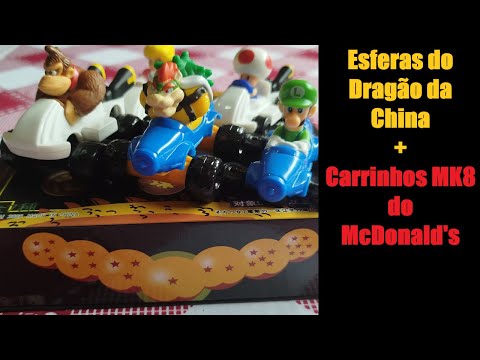 Itens da Coleção: Esferas do Dragão Importadas e Carrinhos Mario Kart 8 (McDonald's Brasil)