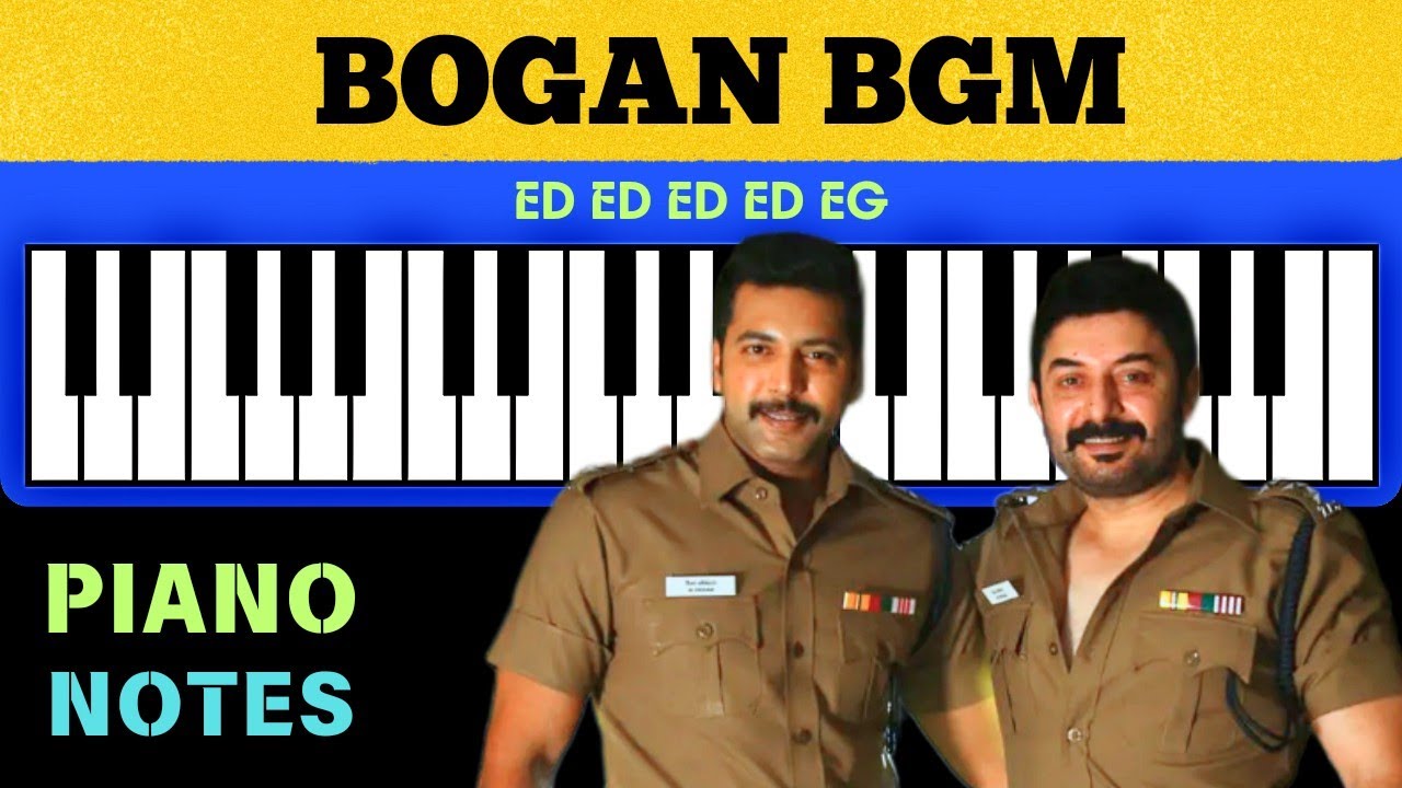 Bogan BGM Piano Cover | EASY Piano Notes  | D. Imman | Piano Tutorial | Isai Junction