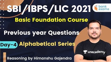 10:00 AM - All Bank Exams 2021 | Reasoning by Himanshu Gajendra | Alphabetical series