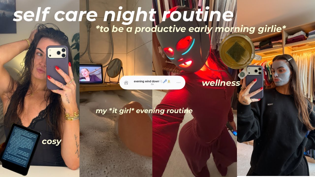 RELAXING NIGHT ROUTINE *to wake up early*🌙|  my *it girl* evening routine, skincare & healthy habits