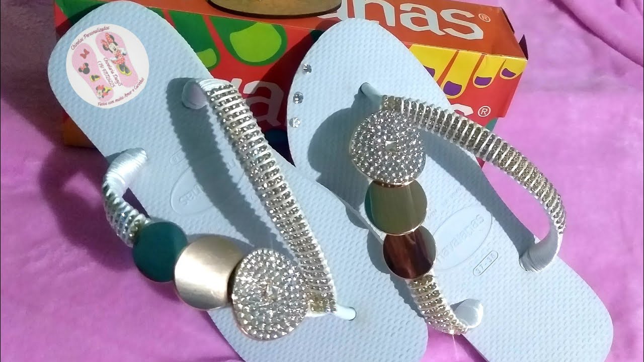 Aprendendo com a Dany Video aula Chinelo Decorado Esfera