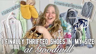 I Finally Thrifted Shoes in my Size at Goodwill + Men’s Shirt Upcycle & Boho Outfits