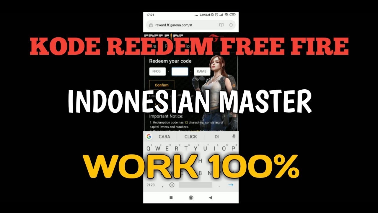 KODE REEDEM FREE FIRE INDONESIAN MASTER TERBARU PART 1 - YouTube