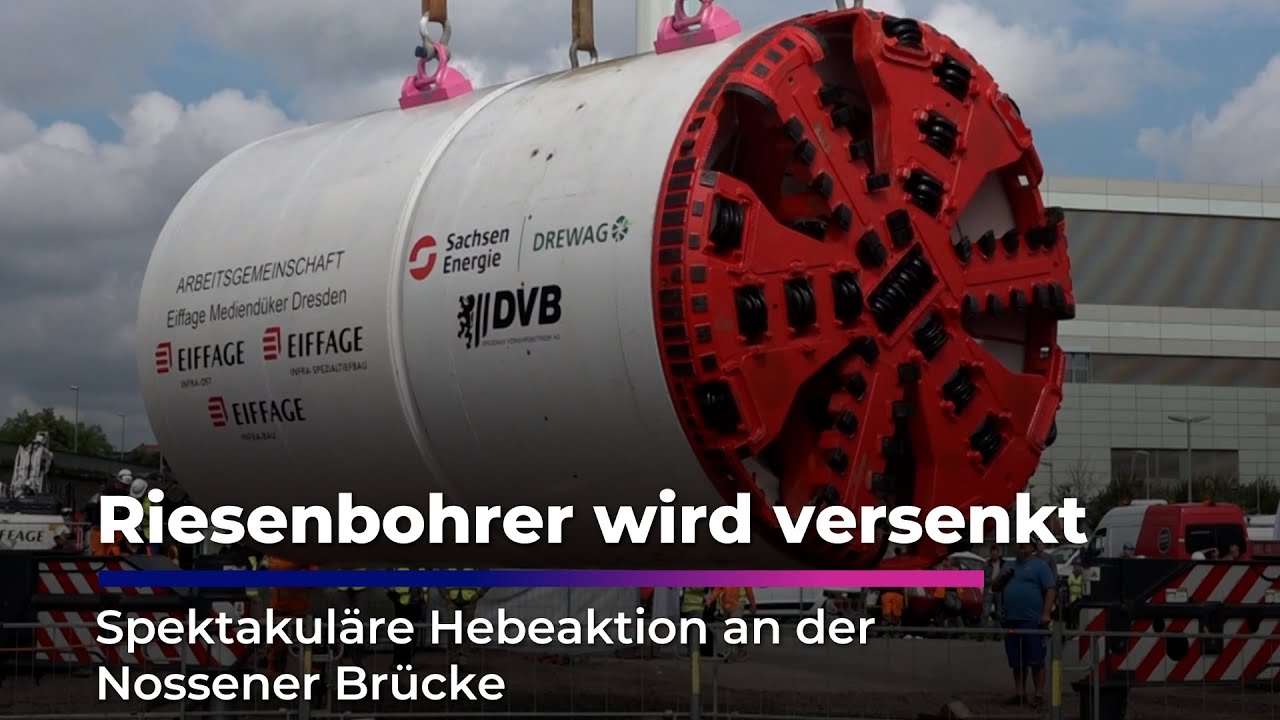 Dresden: 130 Tonnen Riesenbohrer in Untergrund! I Sachsen Fernsehen