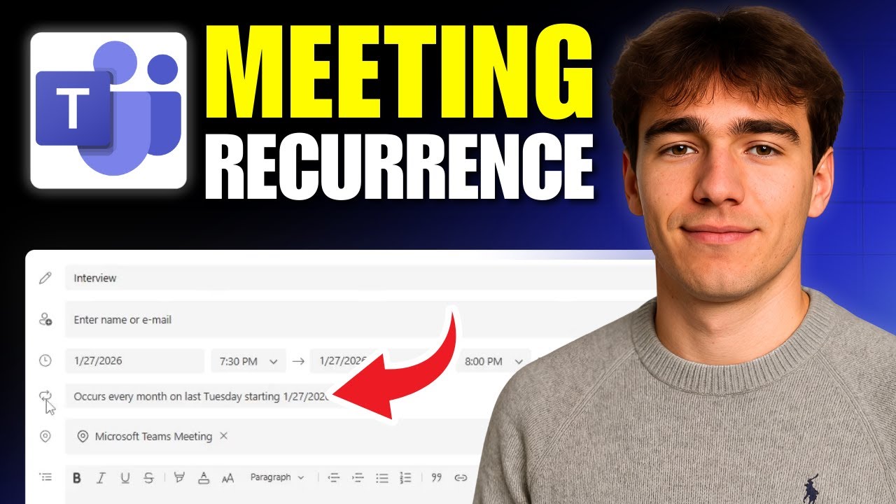 How To Edit Meeting Recurrence In Microsoft Teams (Tutorial 2026)