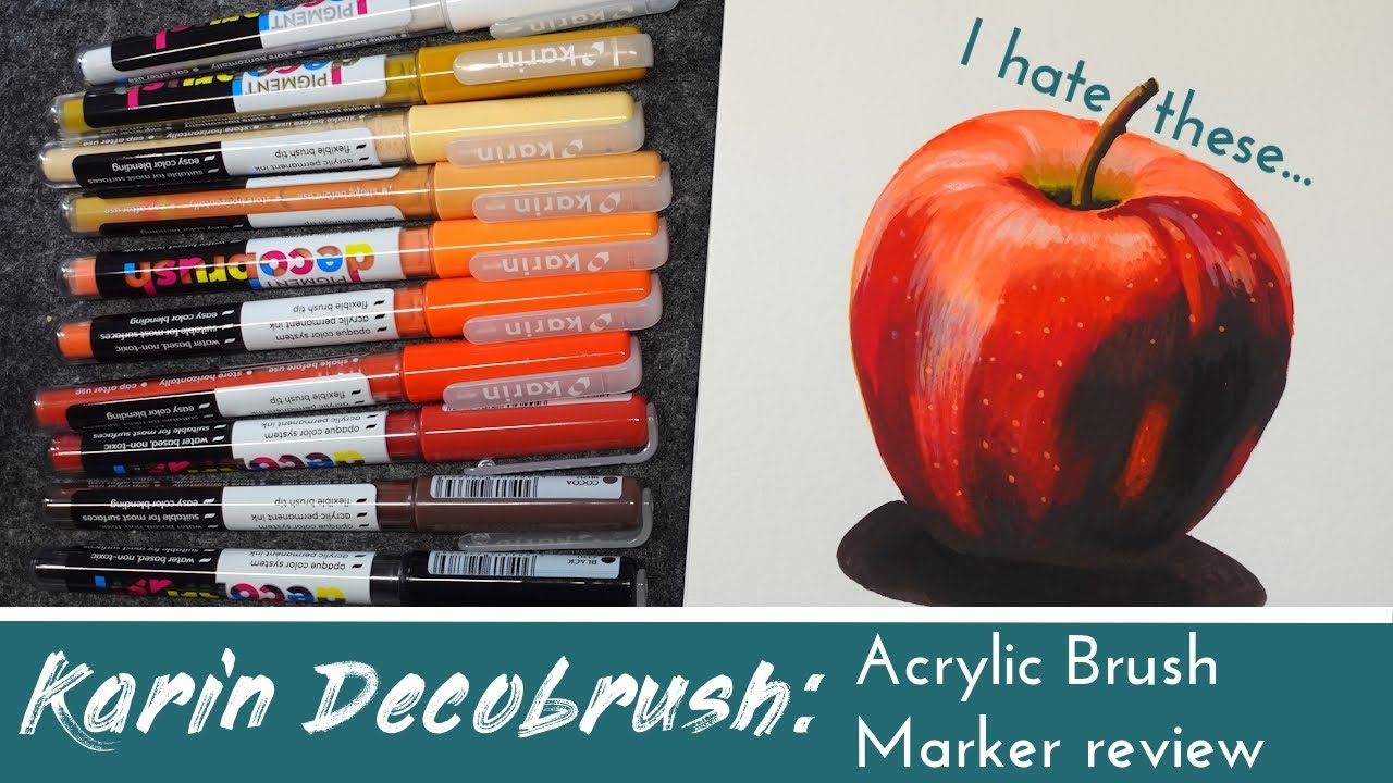 Karin Pigment Decobrush: Acrylic Brush Markers (review)