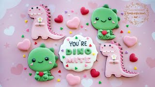 How to decorate Dinosaur Valentine Cookies ~ You're DINO-MITE!