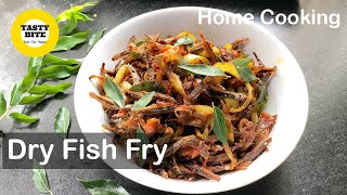 Dry fish fry -  Dry fish fry recipe | nethallu iguru | halmasso baduma | neththali fry | Tasty Bite