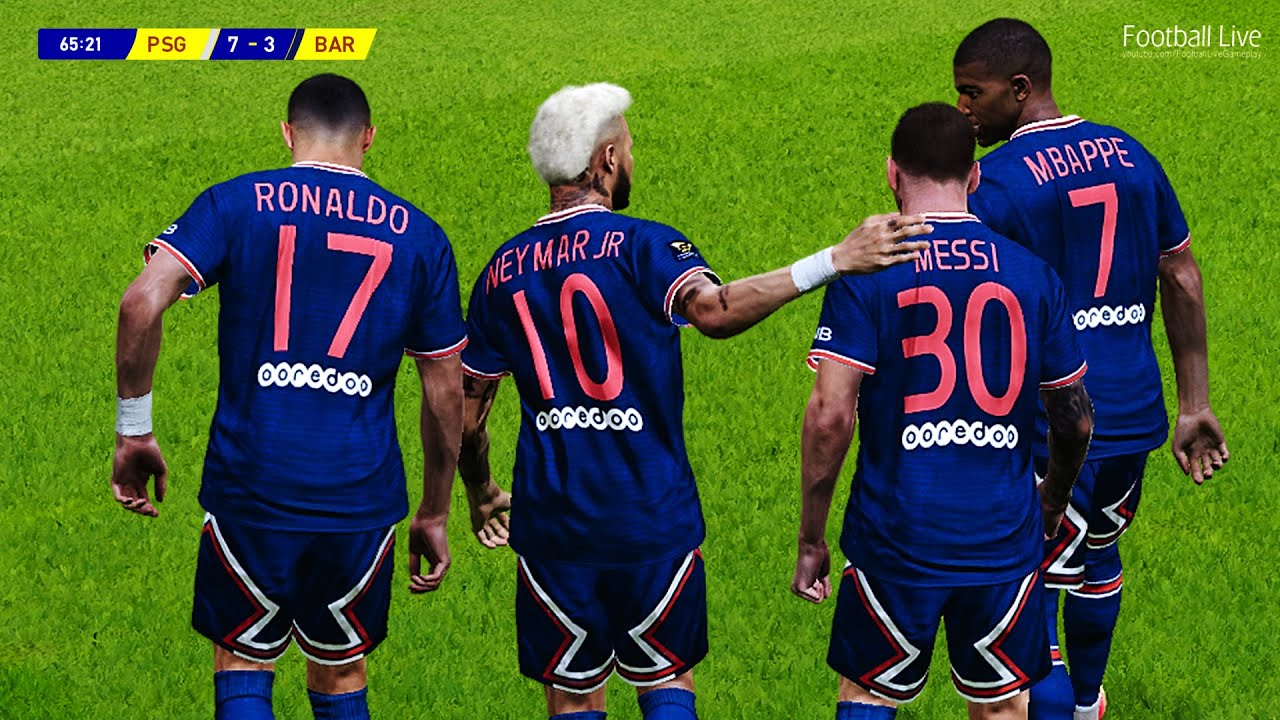 New PSG 2022 - C.Ronaldo! Messi! Neymar! Mbappe! Team in Football History eFootball PES 2021
