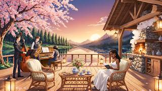 Peaceful Spring Morning ☕🌷 Cozy Coffee Patio Ambience with Soft Jazz Piano for Study, Work & Relax screenshot 3