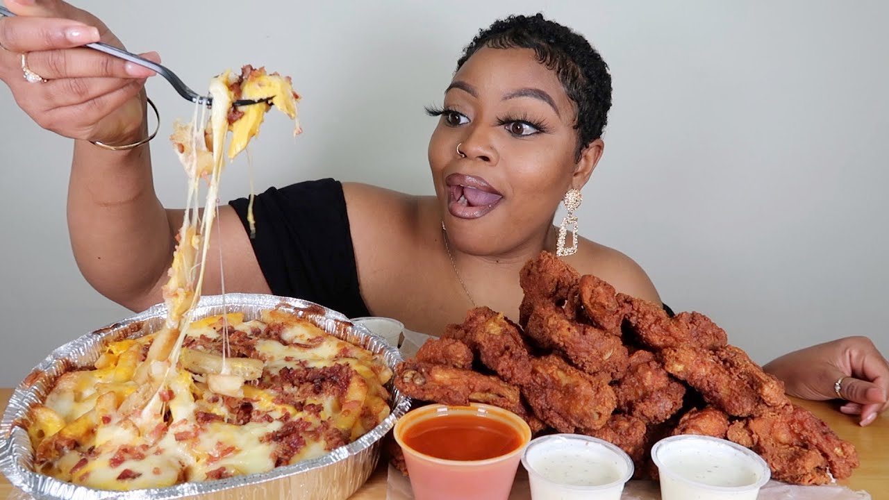 I'M UPSET TODAY! CHICKEN WINGS AND LOADED MEGA FRIES!!!!!!