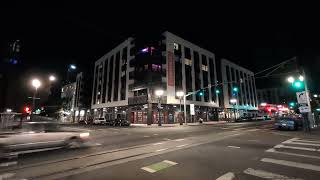 East Burnside in Portland Oregon Late at Night Around 1:30 or 2 AM
