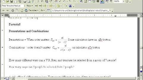 3.4a Counting principles, Permutations, Combinations