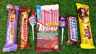Sweetest Candy ASMR Satisfying Video ASMR Lollipops candy and chocolate Gummy candy Cutting video