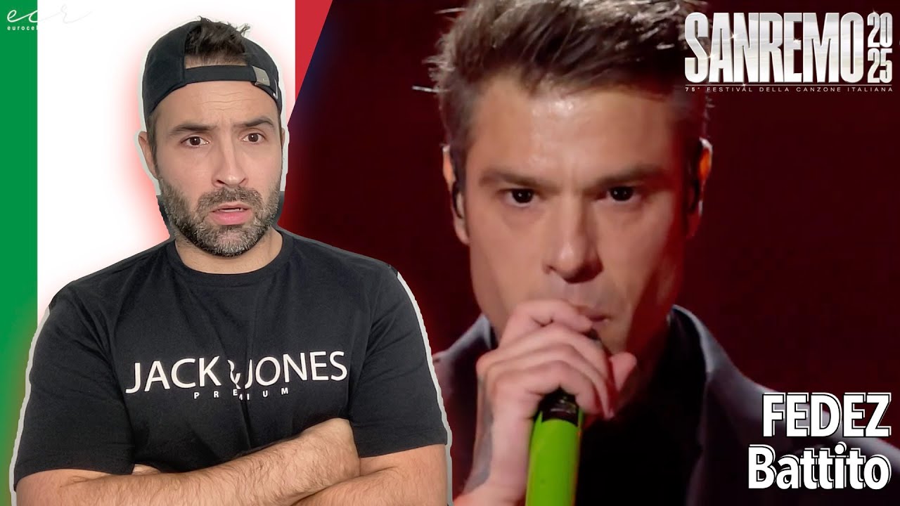 First Reaction 🇮🇹: Fedez – Battito (Sanremo 2025) Eurovision Italy