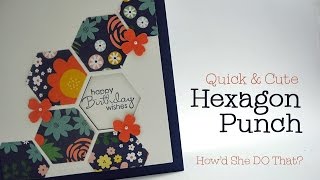 Quick & Cute Hexagon Punch Card by DOstamping