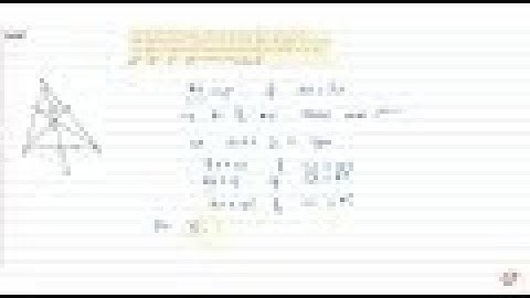 The side `B C` of a triangle `A B C` is bisected at `D ;o` is any point in `A D ,B Oa n dC O` p...