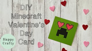 DIY Minecraft Valentine’s Day Card
