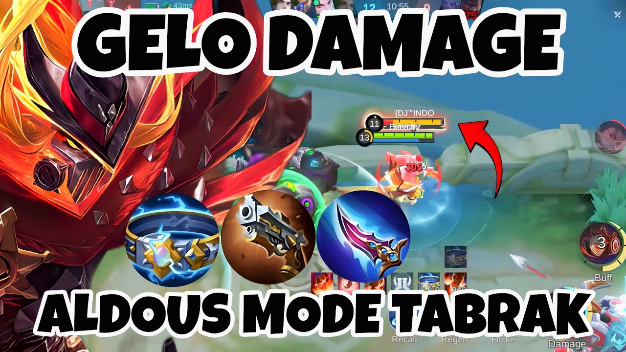 DAMAGE ALDOUS SEKALI TONJOK | 1 HIT BUILD | MLBB