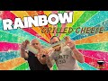 RAINBOW GRILLED CHEESE SANDWICH! How to make and how it tastes