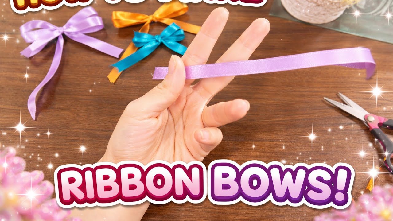 How to Make Simple Easy Ribbon Bow In 3 Sizes | How to make easy ribbon ...