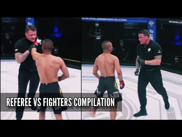 REFEREES VS FIGHTERS - MMA COMPILATION / REFEREE CHOKES FIGHTERS [HD] 2024 class=