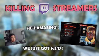 Killing Apex Legends Streamers in PREDATOR RANKED w/ Reactions!