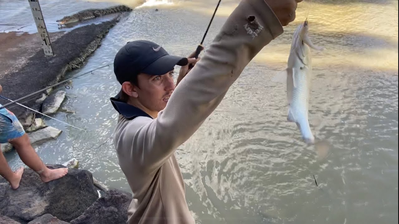 Cahill’s Crossing, Kakadu Barra fishing around the Crocs