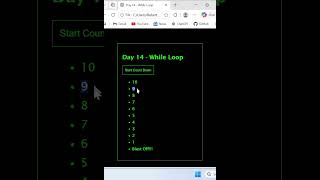 JavaScript While Loop in 11 Seconds 🚀 #Shorts