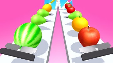 Slicer Runner Game! Very satisfying and relaxing ASMR slicing video