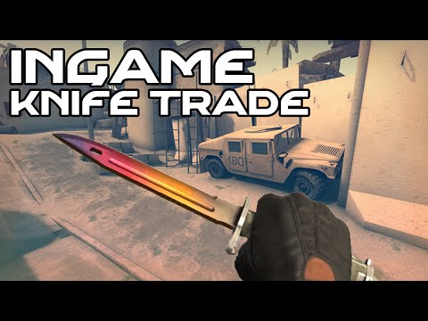 INGAME KNIFE TRADE! (CS GO Funny Moments in Competitive)