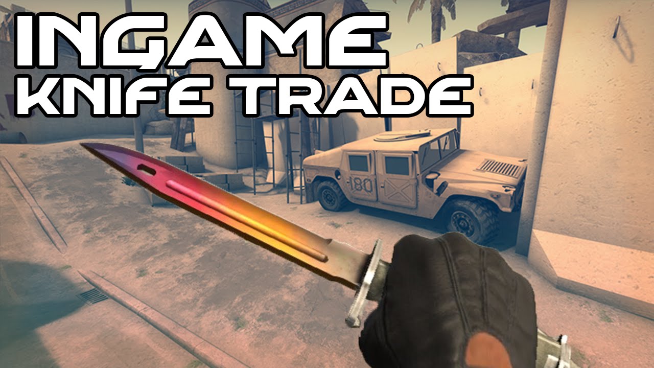 INGAME KNIFE TRADE! (CS GO Funny Moments in Competitive)