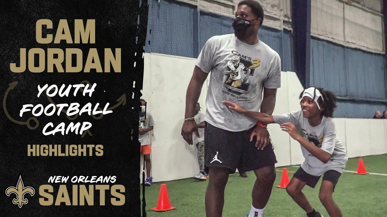 Highlights from Cam Jordan's Youth Football Camp | New Orleans Saints