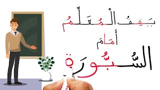قراءة وكتابة جمل سهلة من الحروف العربية تعليم اللغة العربية ظرف المكان Prepositions in Arabic