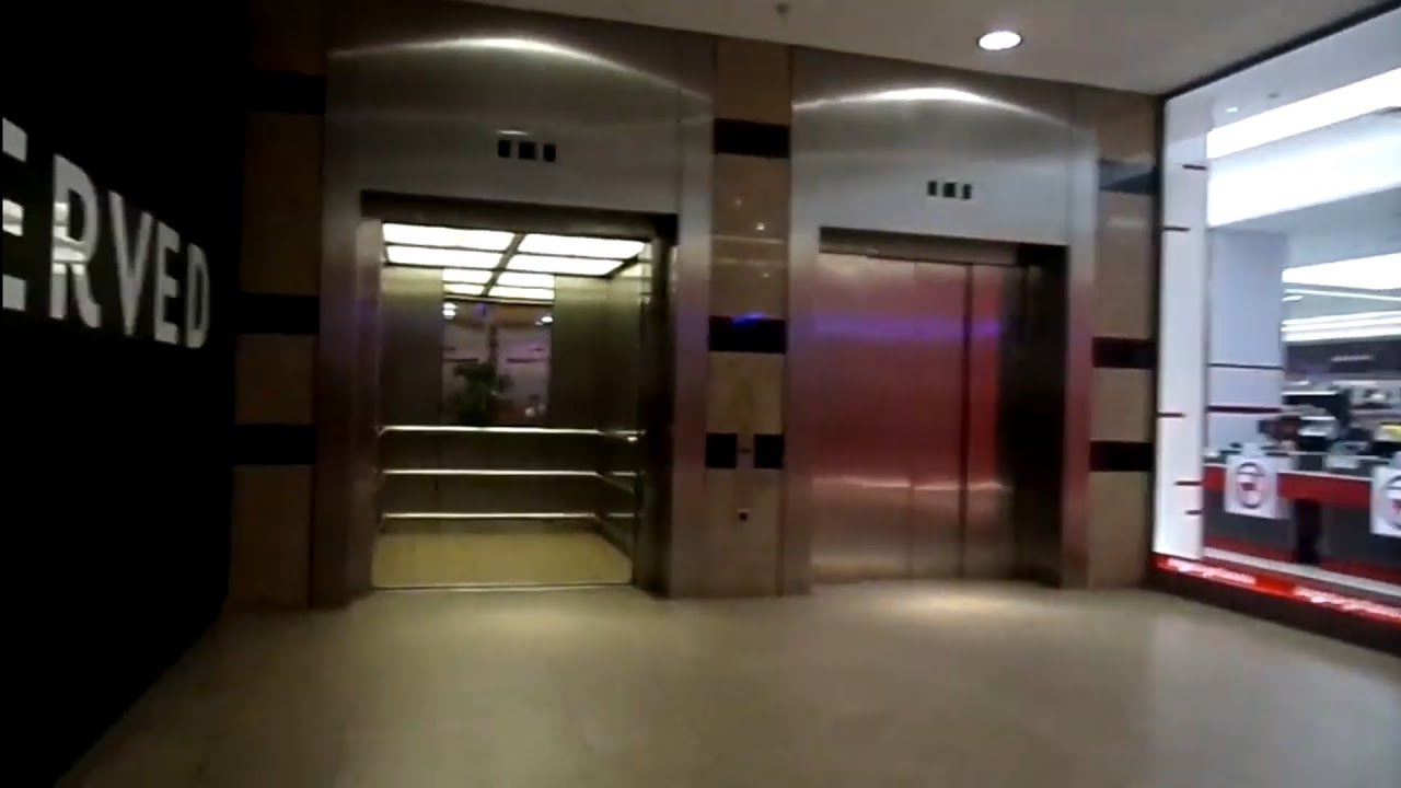 2001 OTIS 2000 traction elevators @ Galeria Dominikańska shopping centre, Wrocław, Poland