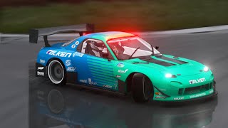 Ripping James Deane's RX7 around Watergrasshill - Assetto corsa Drifting gameplay