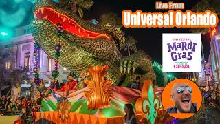 🔴 LIVE Universal Mardi Gras 2026: Night Parade, Beads & Islands Walking Tour!