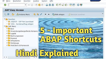 SAP ABAP Shortcut keys list in SAP S4HANA | How to use abap shortcut keys lean in Hindi | Learn SAP