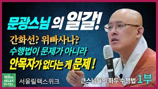 문광스님, "간화선이냐, 위빠사나냐가 문제가 아니다. 문제는 안목자가 없다는 것" 큰스님들의 화두 참선수행법 1부 #문광스님