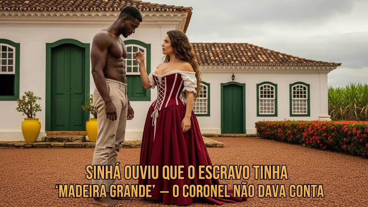 SINHÁ DESCOBRIU QUE O MARIDO TINHA SEGREDO PROIBIDO - ELA BUSCOU VINGANÇA NOS BRAÇOS DO ESCRAVO