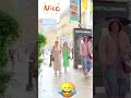 Reaction after being frightened #bushmanprank #funnyprank #pranks #streetpranks