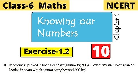 NCERT Exercise 1.2 Question Number 10 | Knowing Our Numbers | Class 6 Maths Chapter 1 | Medicine is
