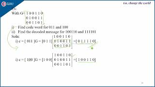 DMS unit 4 Lecture-9 Problems on Parity check and Generator matrices