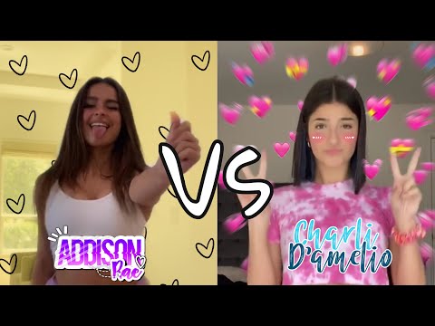 Charli Damelio vs Addison Rae tiktok dance compilation(addison got hacked😭)